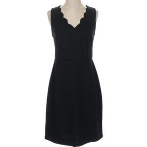 Ann Taylor Loft Black Scalloped Dress Sz 4
